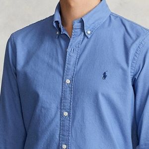 Ralph Lauren Blue Dress Shirt Classic Cotton Design